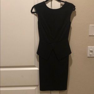 Ted Baker Peplum Dress. Black. Size 0